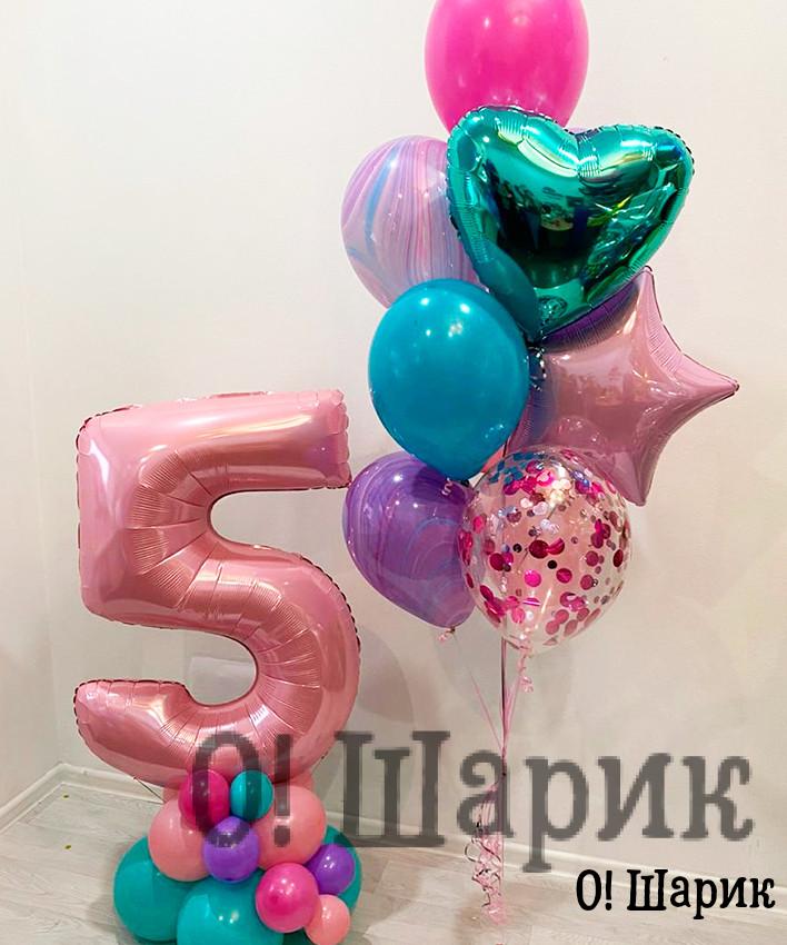 №7.13-15 Шары для детей цифра с фонтаном — изображение 2